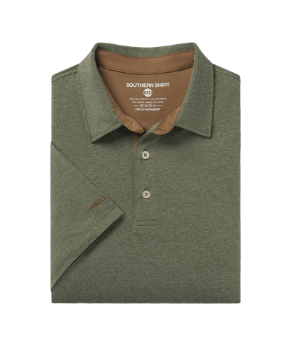 Grayton Heather Polo - Thyme - Image 1