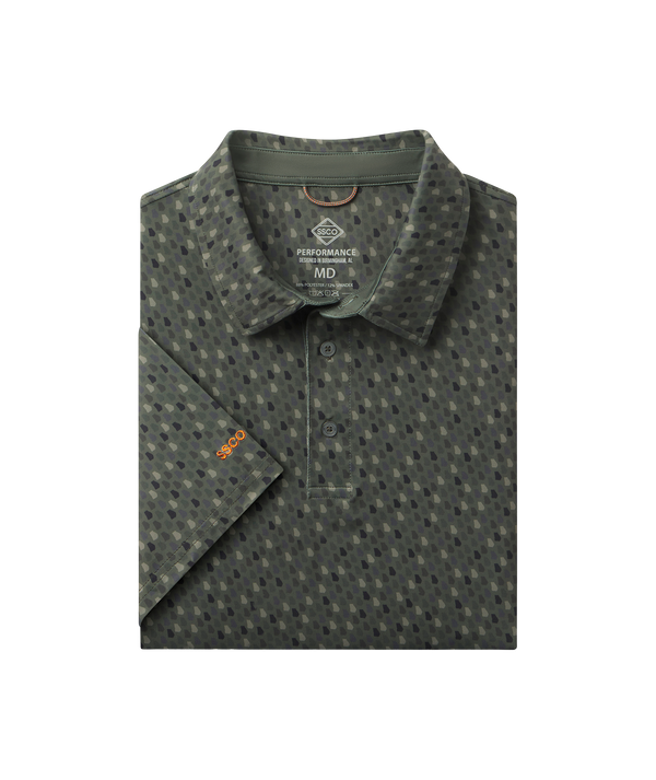 Southern Sportsman Printed Polo - Georgia Pine