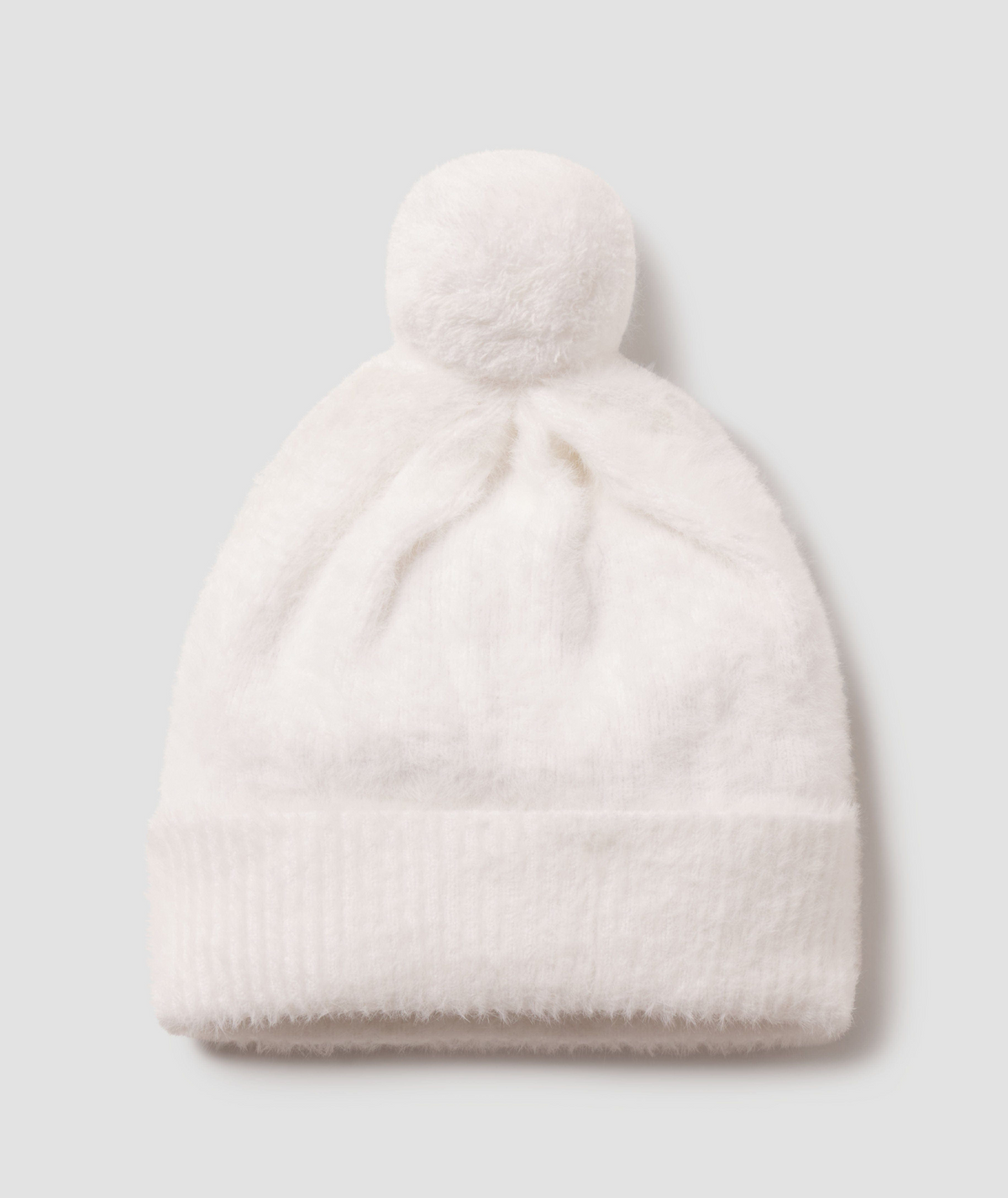 Ribbed Feather Knit Beanie - Sugar Swizzle - image 1