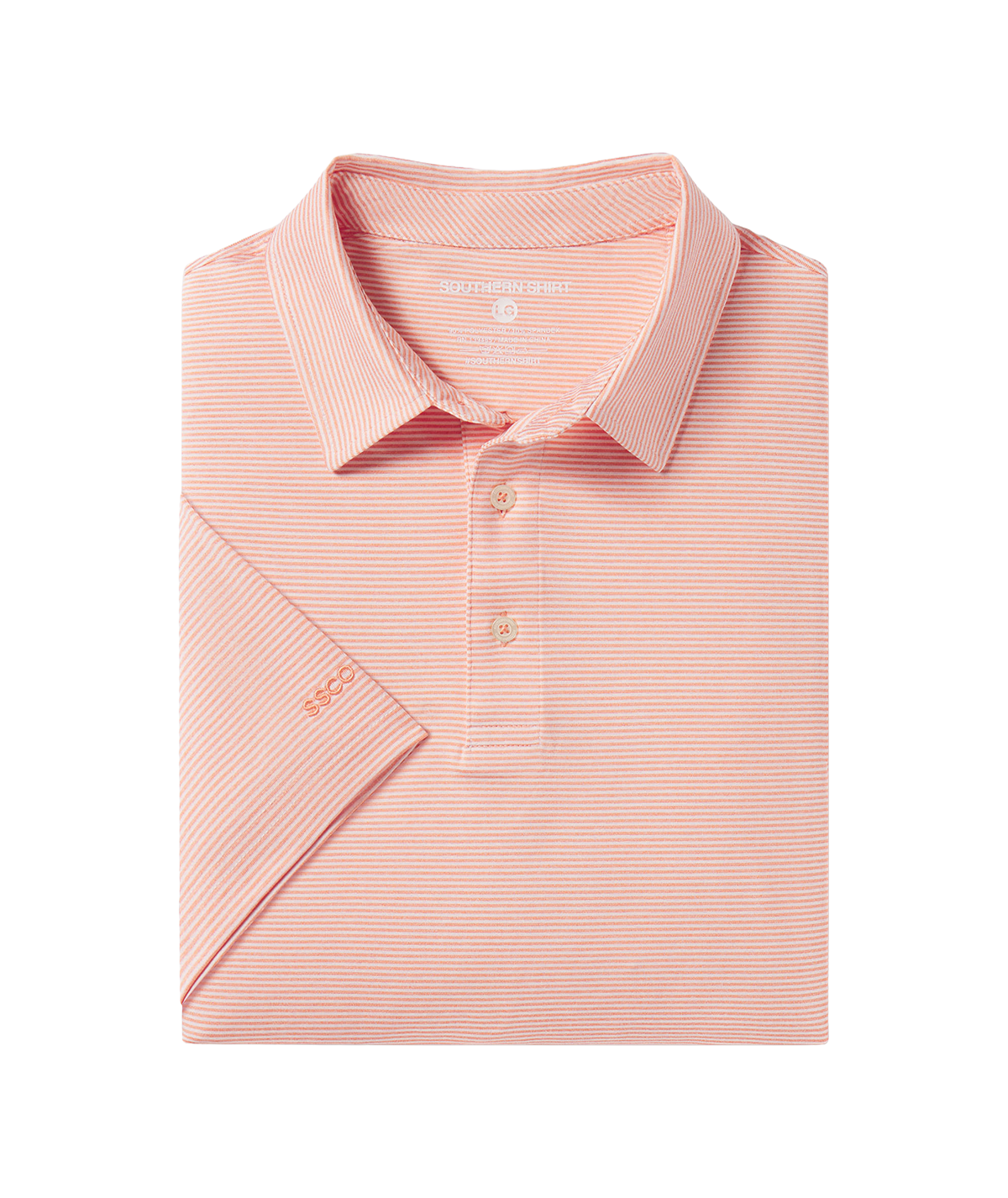 Heather Madison Stripe Polo - Flamingo - Image 1