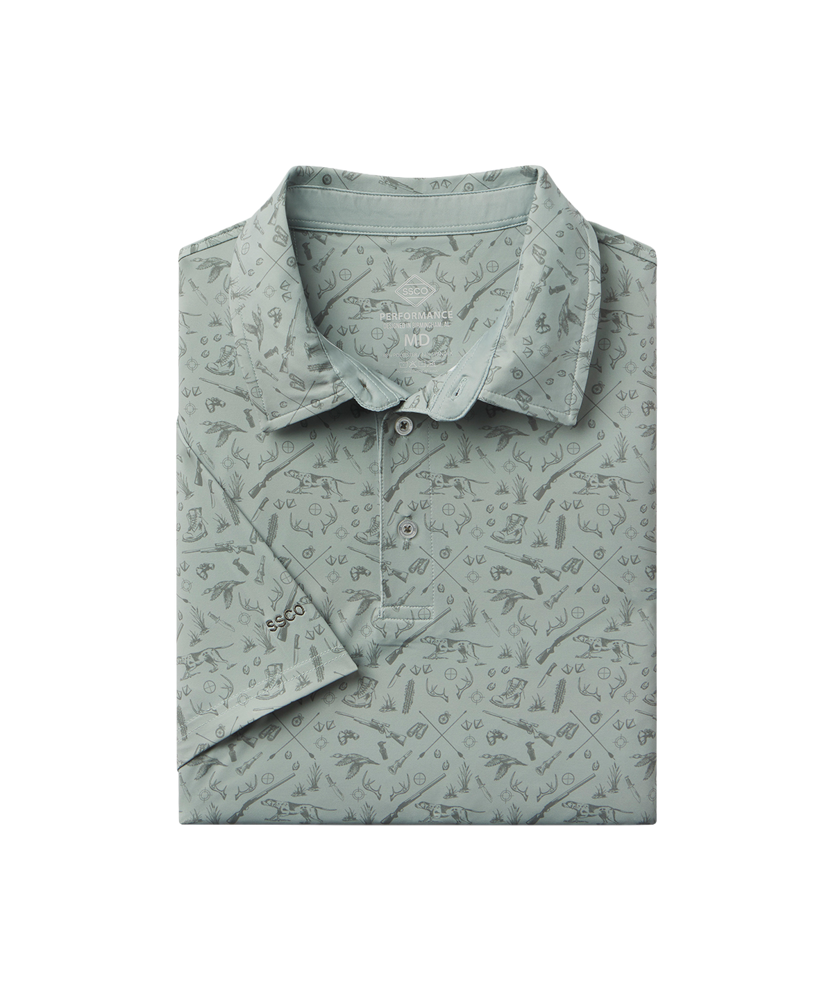 Quack n Rack Printed Polo - Sage - image 1