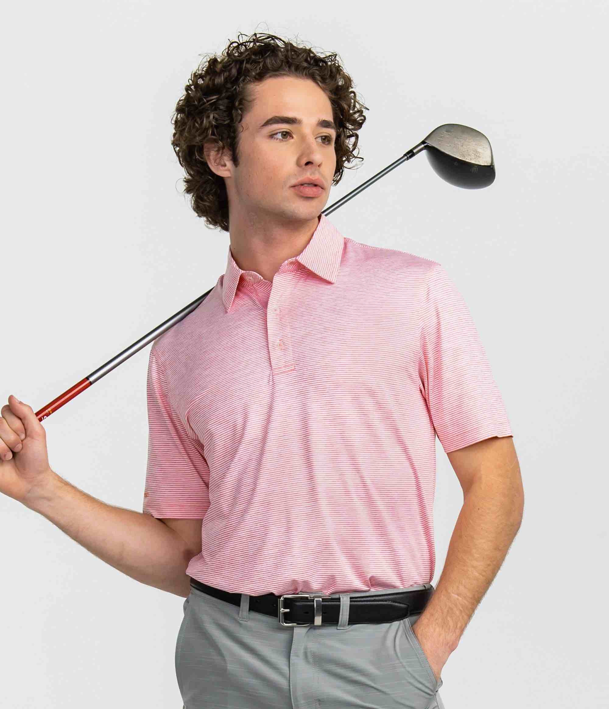 Heather Madison Stripe Polo - Calypso - Image 2