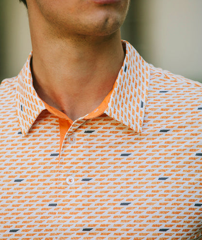 Kickoff Camo MotionTech Polo SS - Orange Out Camo - image 4