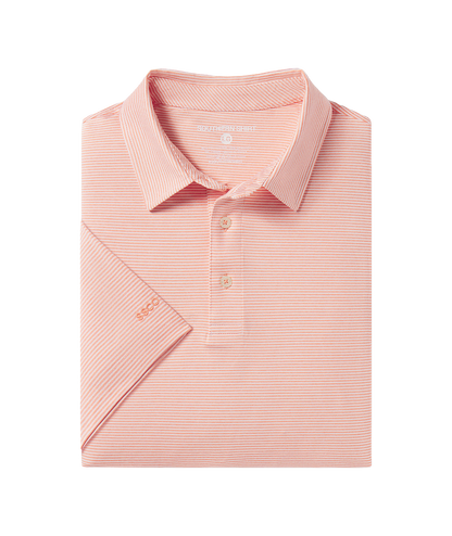 Heather Madison Stripe Polo - Flamingo - Image 1