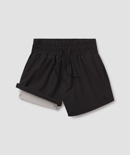 Womens Lined Hybrid Shorts - Deep Space - image 1