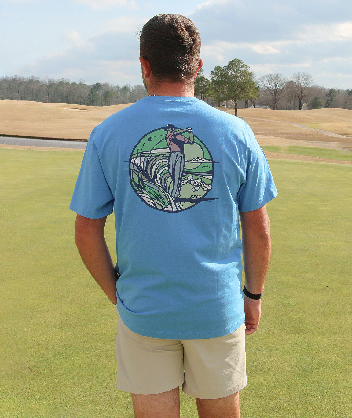 Full Swing Tee SS - Azure - Image 1
