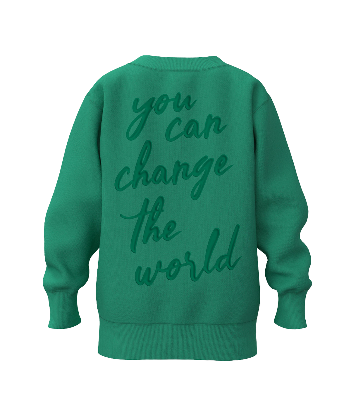 Youth Girls Puff Print Sweatshirt - Aloe - image 1