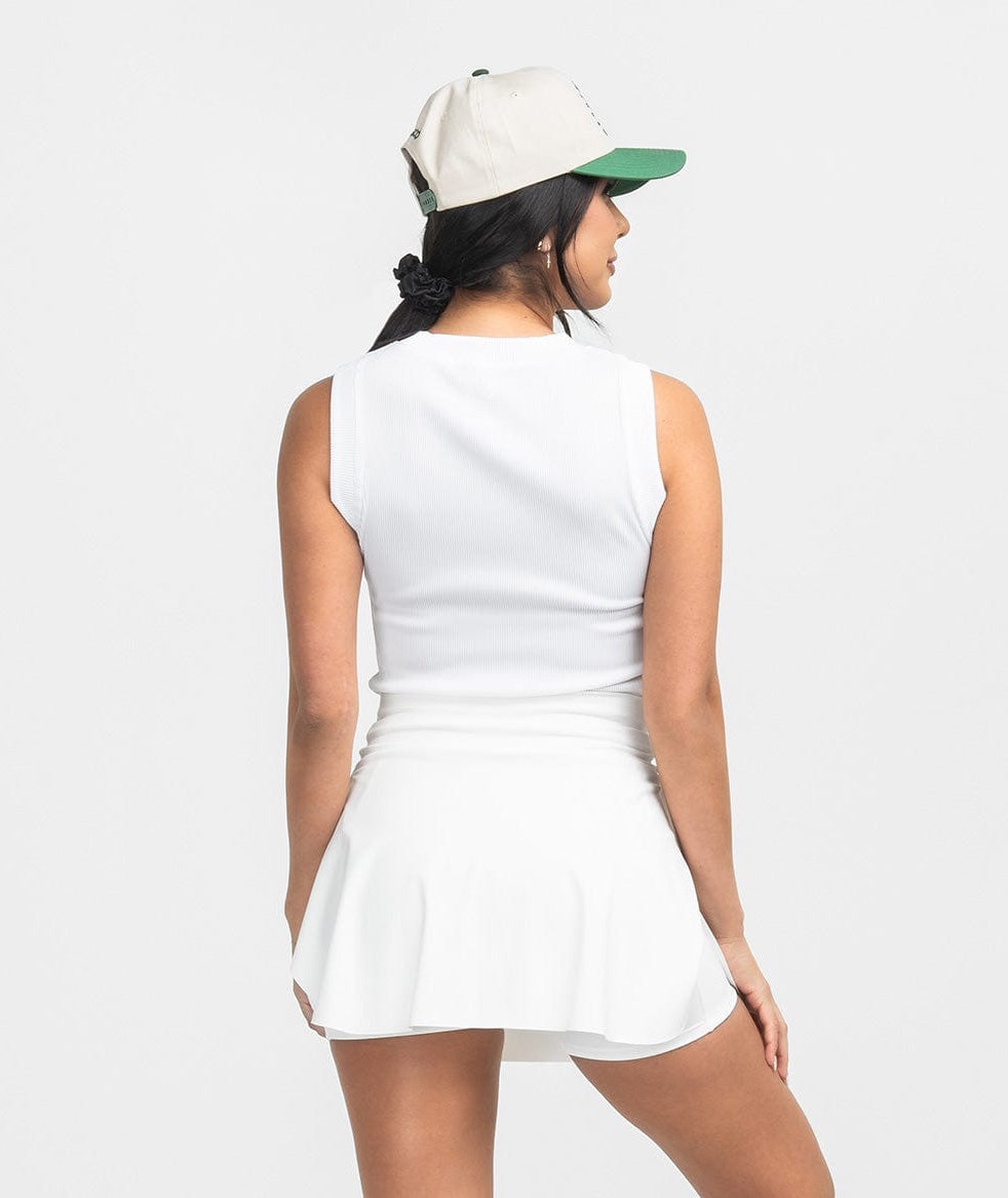 High Neck Performance Tank - Bright White - Image 3