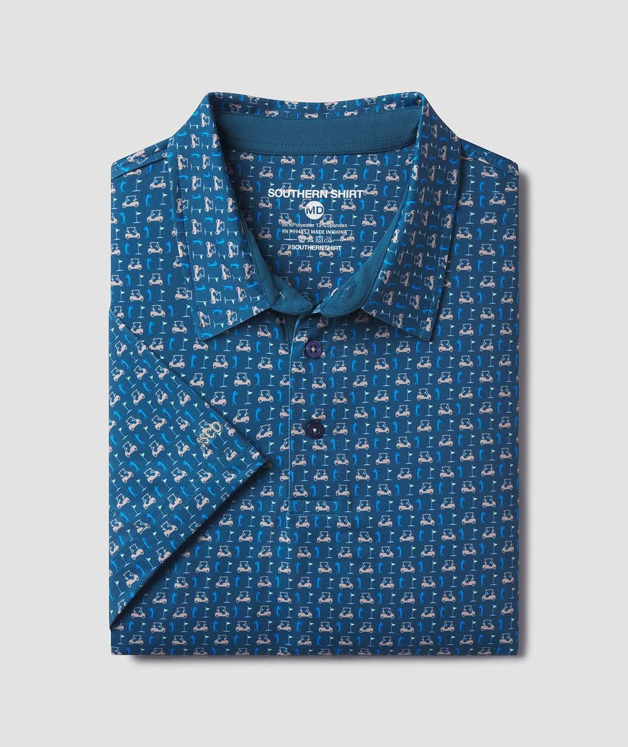 Perfect Round Printed Polo - Blue Fusion - Image 1