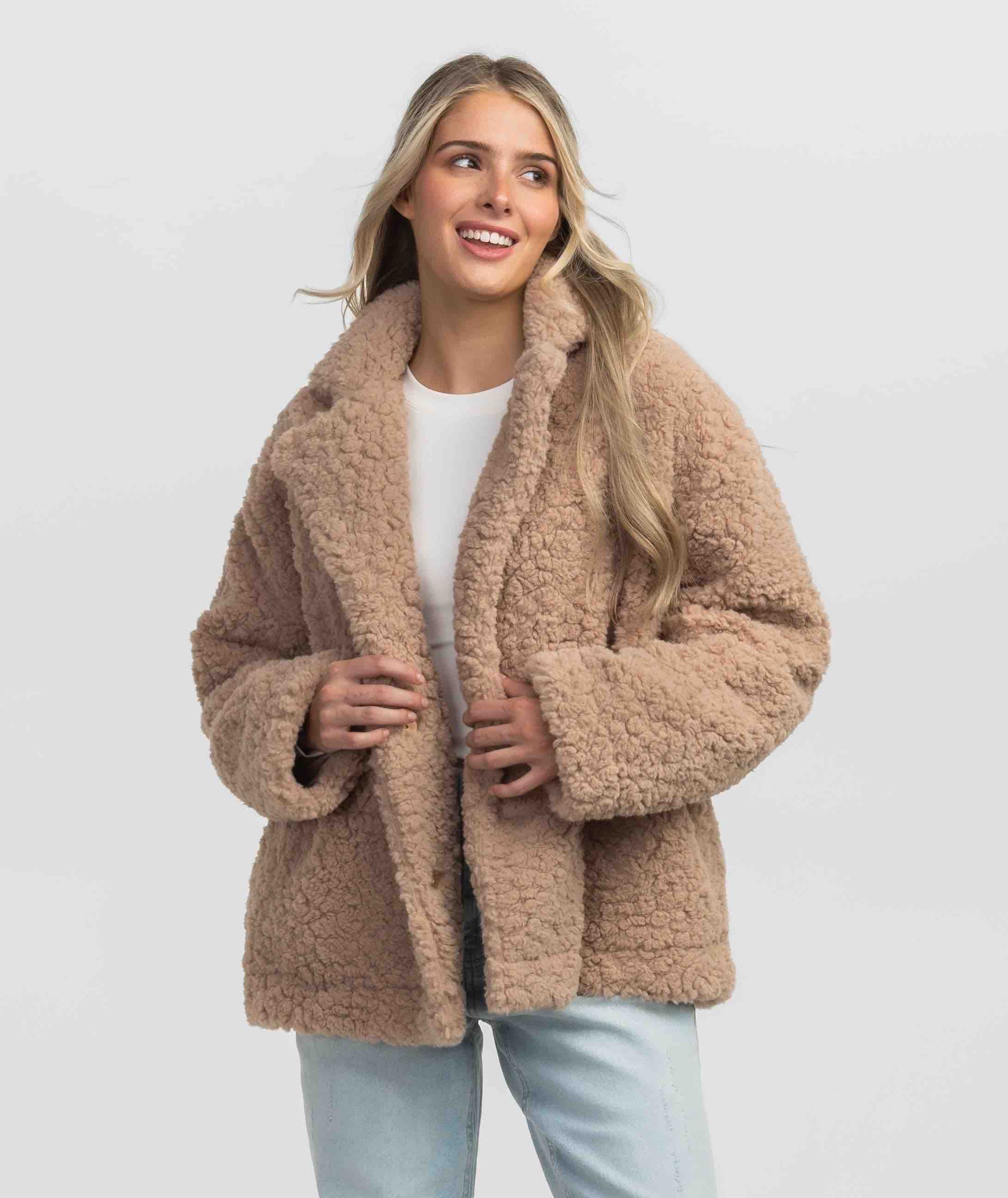 Faux Fur Sherpa Jacket