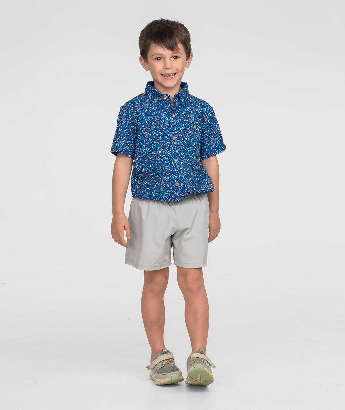 Boys Legacy Pebble Baja Shirt SS - Legacy Pebble - Image 1