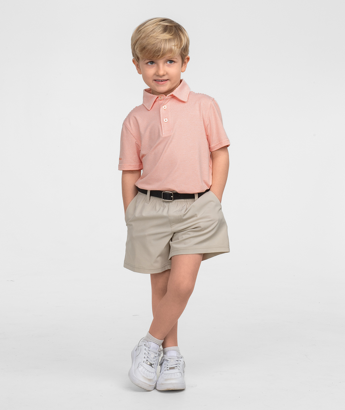 Youth Boys Heather Madison Polo - Flamingo - Image 1