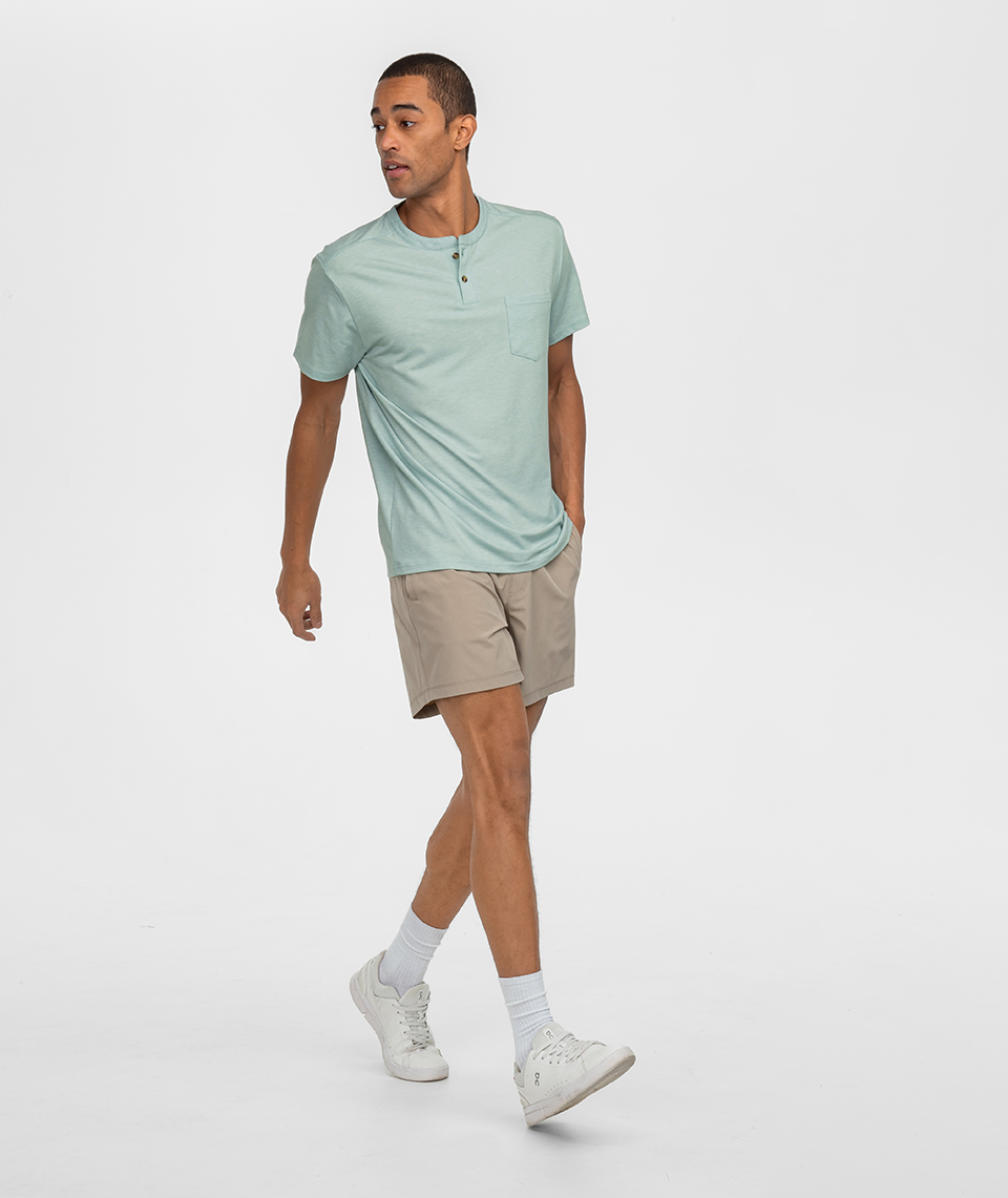 Max Comfort Henley SS - Harbor Gray - Image 3