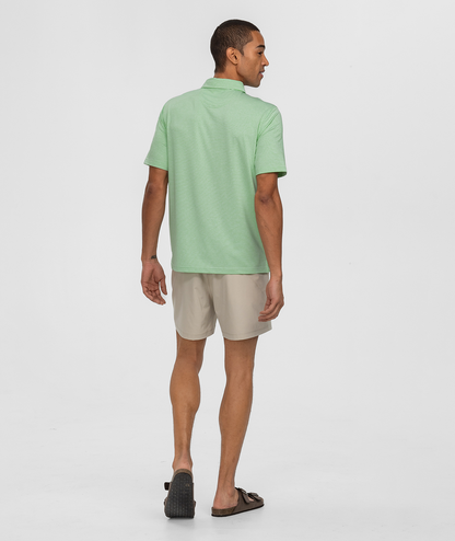 Heather Madison Stripe Polo - Fairway - Image 4