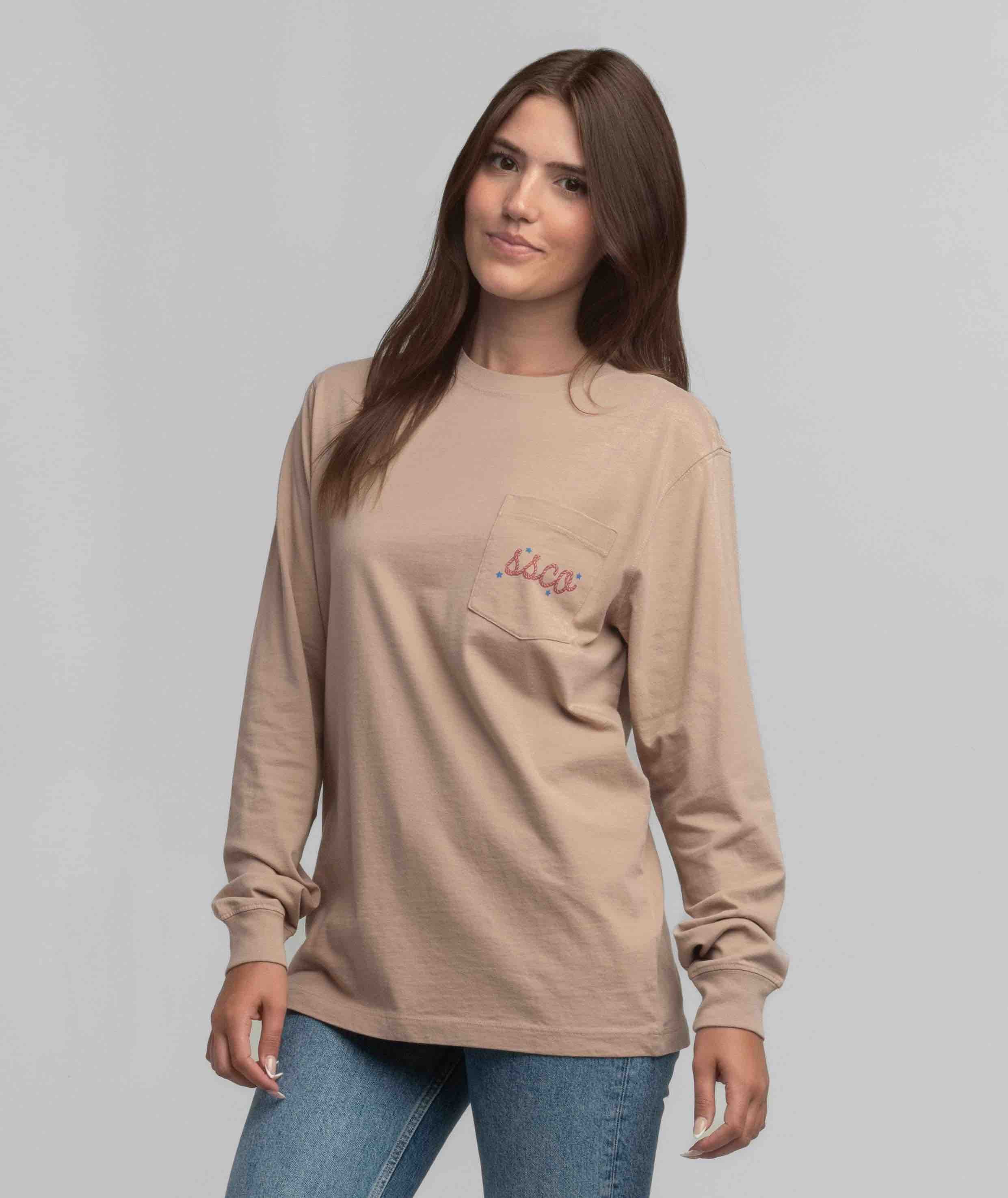 Giddy Up Tee LS - Chestnut - Image 2
