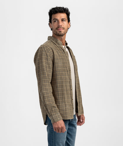 Braxton Lightweight Cord Flannel - Saddle - Image 3