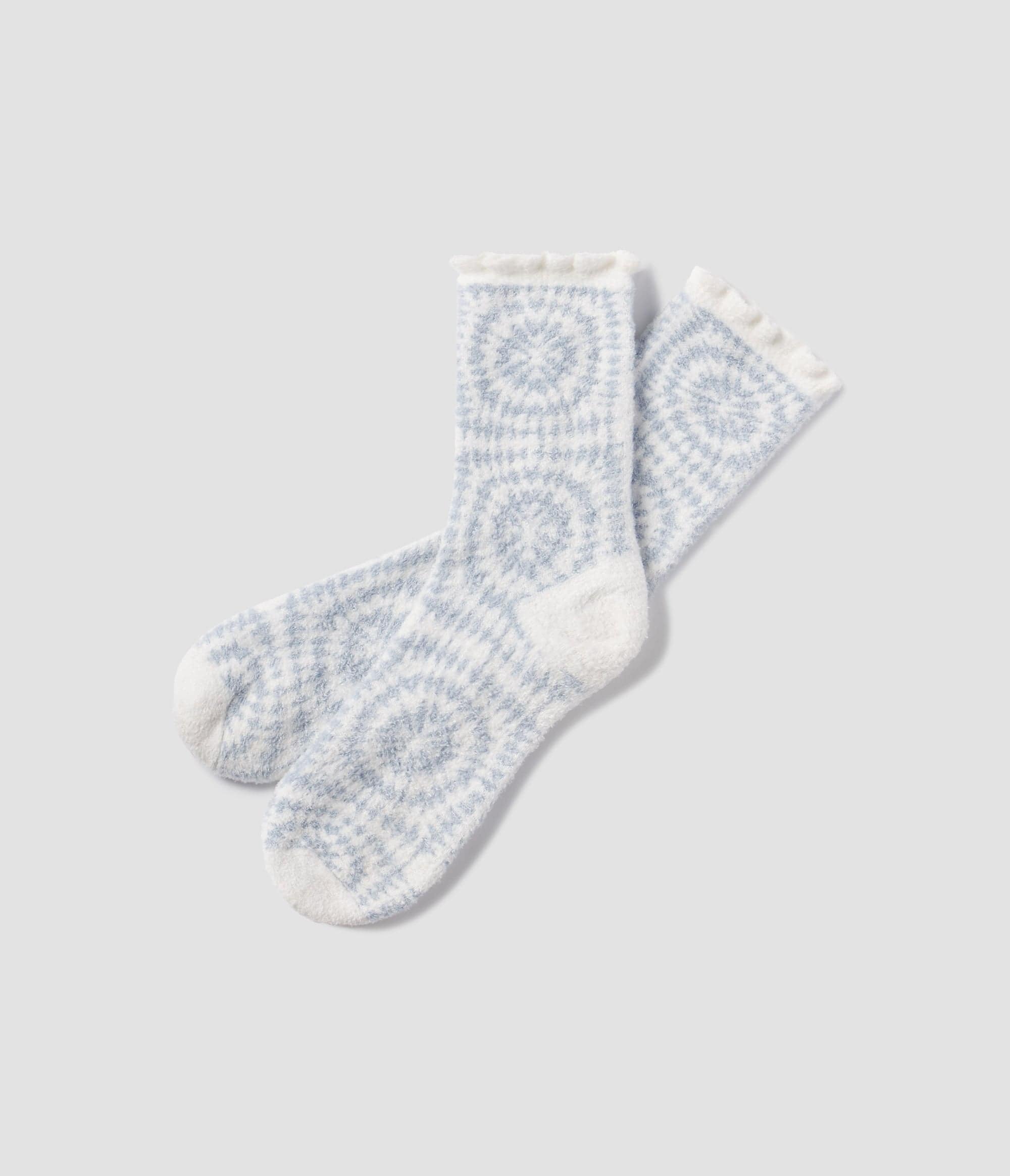Dreamluxe Intarsia Printed Socks - Blue Illusion