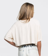 Breezy Cropped Tee - Off White