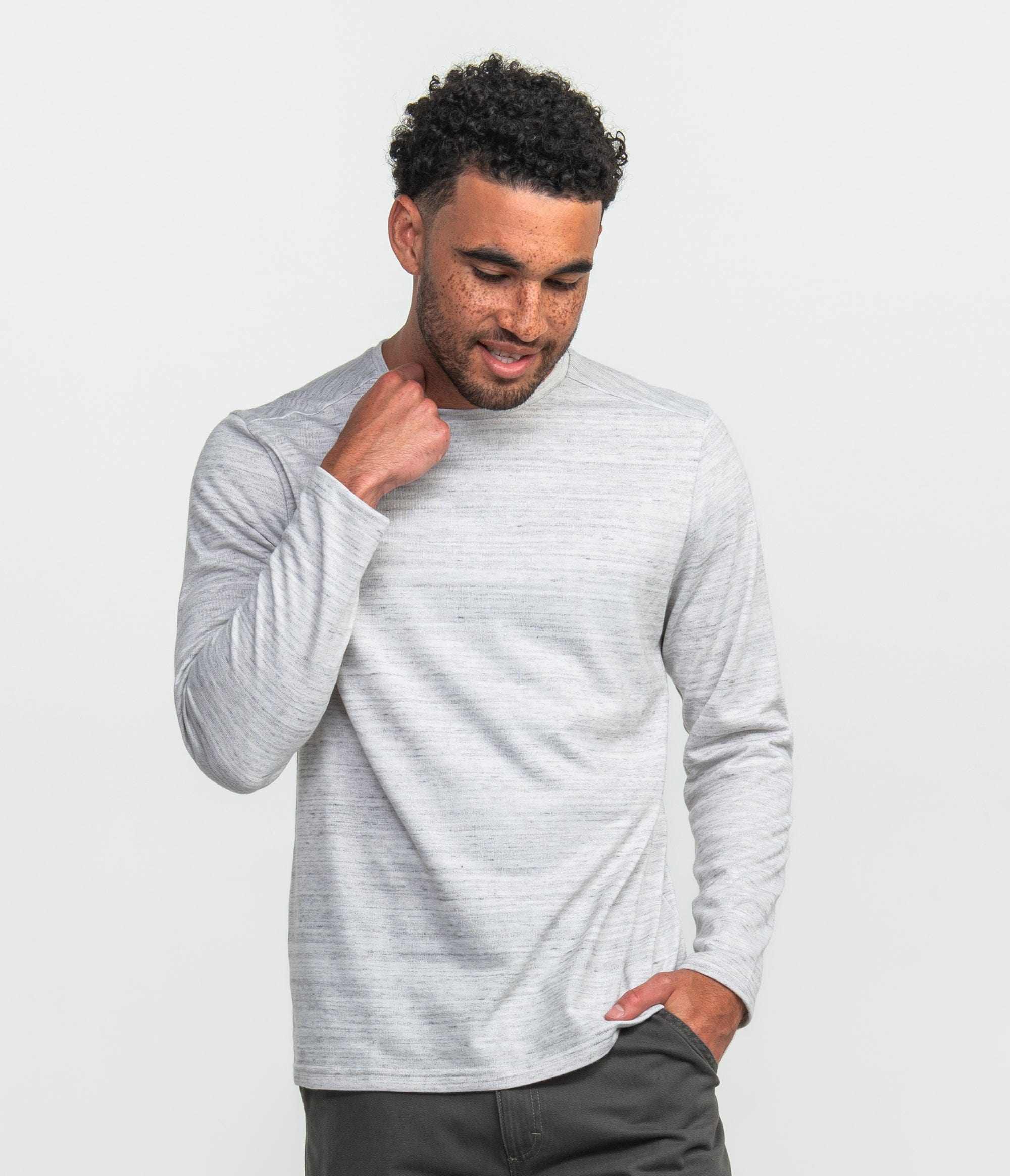 Elevated Layering Crewneck - Stone