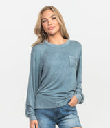 Long Story Washed Tee LS - Balsam