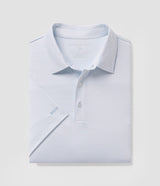 Heather Madison Stripe Polo - Powder Blue