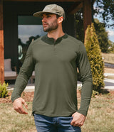 Max Comfort Henley LS - Spanish Moss