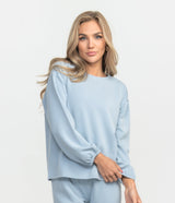 Buttery Soft Bella Lounge Top - Blue Fog