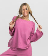 Cozy Cloud Boatneck Top - Moonlite Mauve