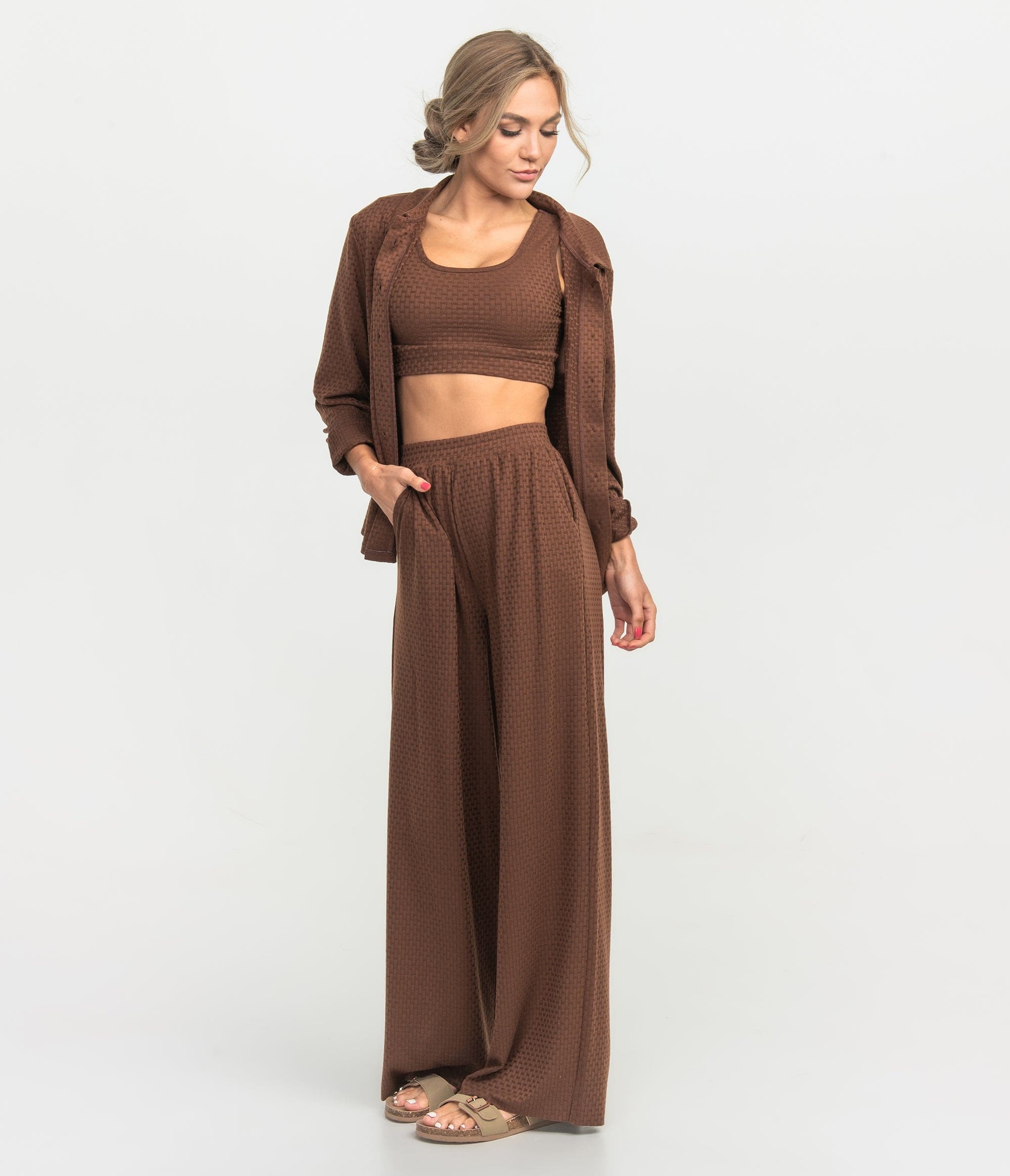 Sincerely Soft PJ Top LS - Bloomingdale Brown