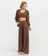 Sincerely Soft PJ Top LS - Bloomingdale Brown