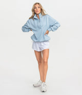 Around The Block Quarter Zip - Blue Fog