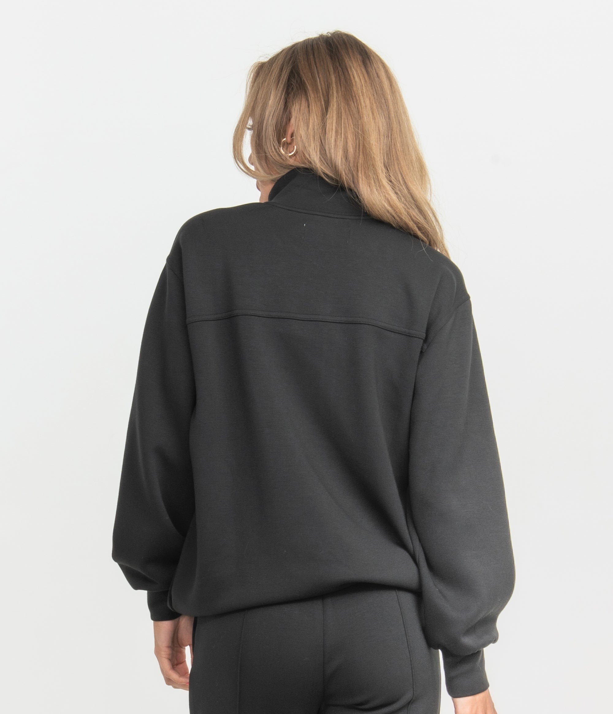 Around The Block Quarter Zip - Raven