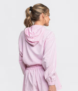 Hybrid Cropped Hoodie - Ballet Slipper