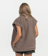 Reversible Fleece Vest - Ember Brown