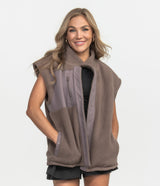 Reversible Fleece Vest - Ember Brown