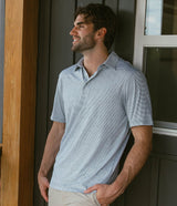 Heather Madison Stripe Polo - Spruce