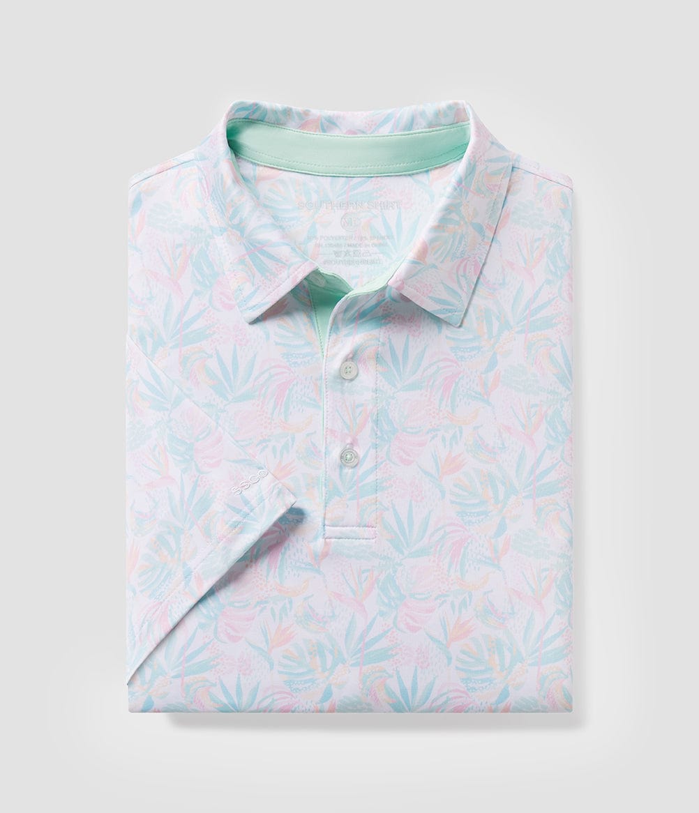 Island Oasis Printed Polo - Island Oasis