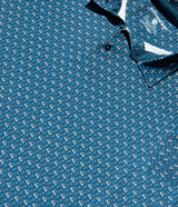 Perfect Round Printed Polo - Blue Fusion