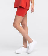 AstroKnit Biker Shorts - Rio Red