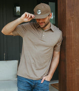 Grayton Heather Polo - Caribou