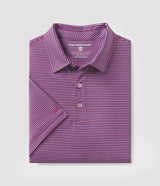 Largo Stripe Polo - Red Bright and Blue