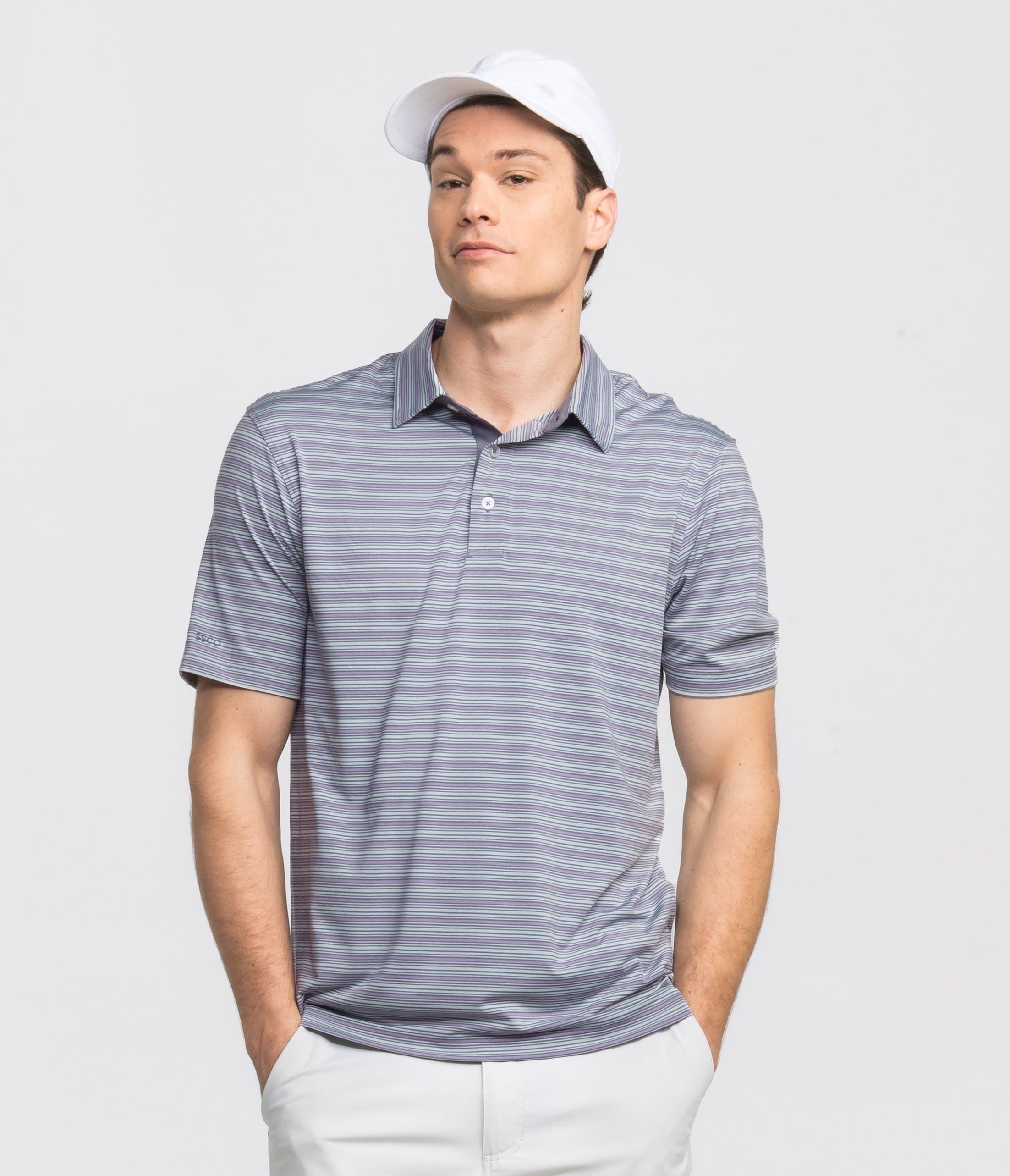 Sawgrass Stripe Polo - Quicksilver