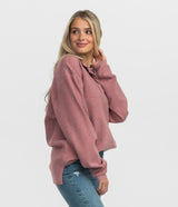 SSCO_W_Corded_Polo_Pullover_Vneck_Sweatshirt_Crimson_2