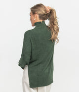 Dreamluxe Notched Turtleneck Sweater - Sycamore