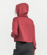 Panelled Performance Hoodie - Crimson