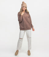 Washed Fleece Sweatshirt - Bloomingdale Brown