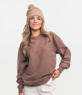 Washed Fleece Sweatshirt - Bloomingdale Brown