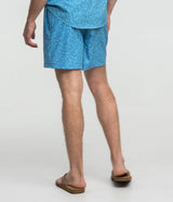 Blue Blooms Men's Swimsuit  - 5.5" inseam