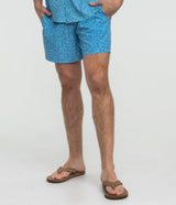 Blue Blooms Men's Swimsuit  - 5.5" inseam