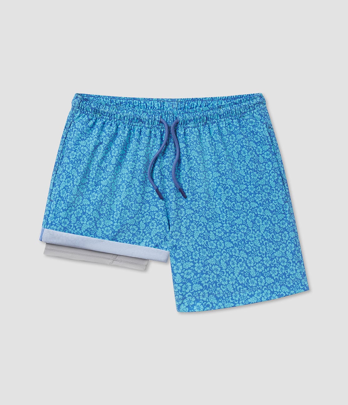 Blue Blooms Men's Swimsuit  - 5.5" inseam